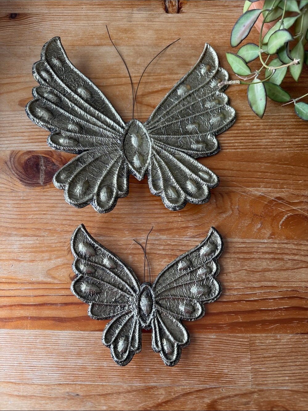 Vintage Metallic Butterfly Wall Decor Set